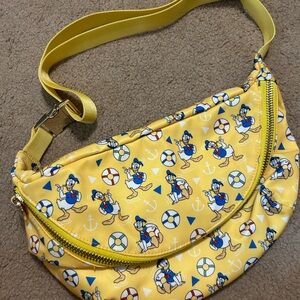 Disney Stoney Clover Lane Yellow Crossbody Bag with Nautical Donald Duck Print